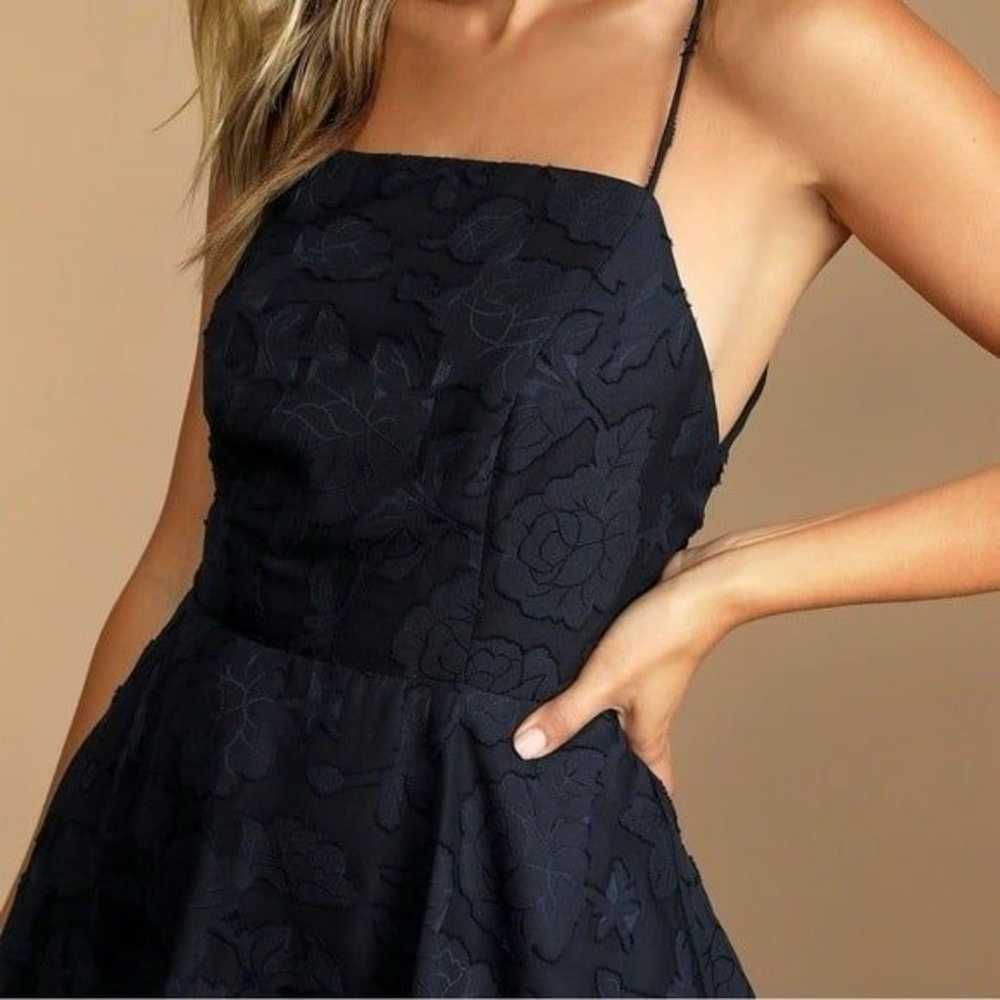 Lulus Loving Celebration Navy Blue Lace-Up Tiered… - image 11