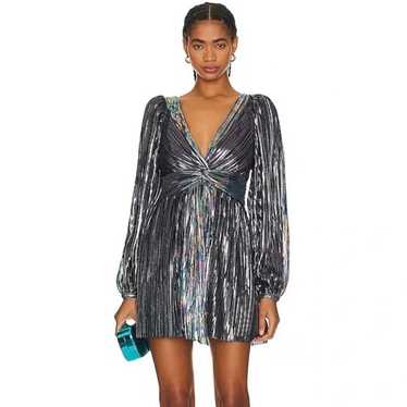 Sabina Musayev Wendy Mini Dress in Dark Silver NWO