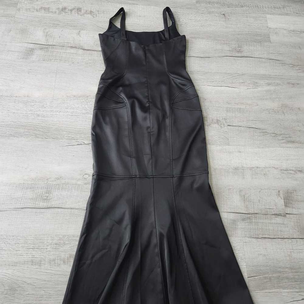 David Meister Black Satin Sleeveless Low Back Bod… - image 3