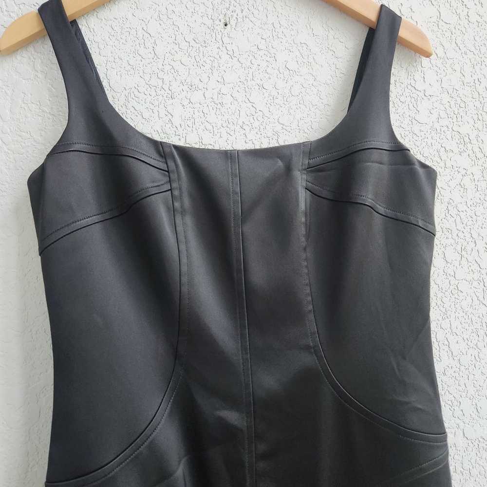 David Meister Black Satin Sleeveless Low Back Bod… - image 4