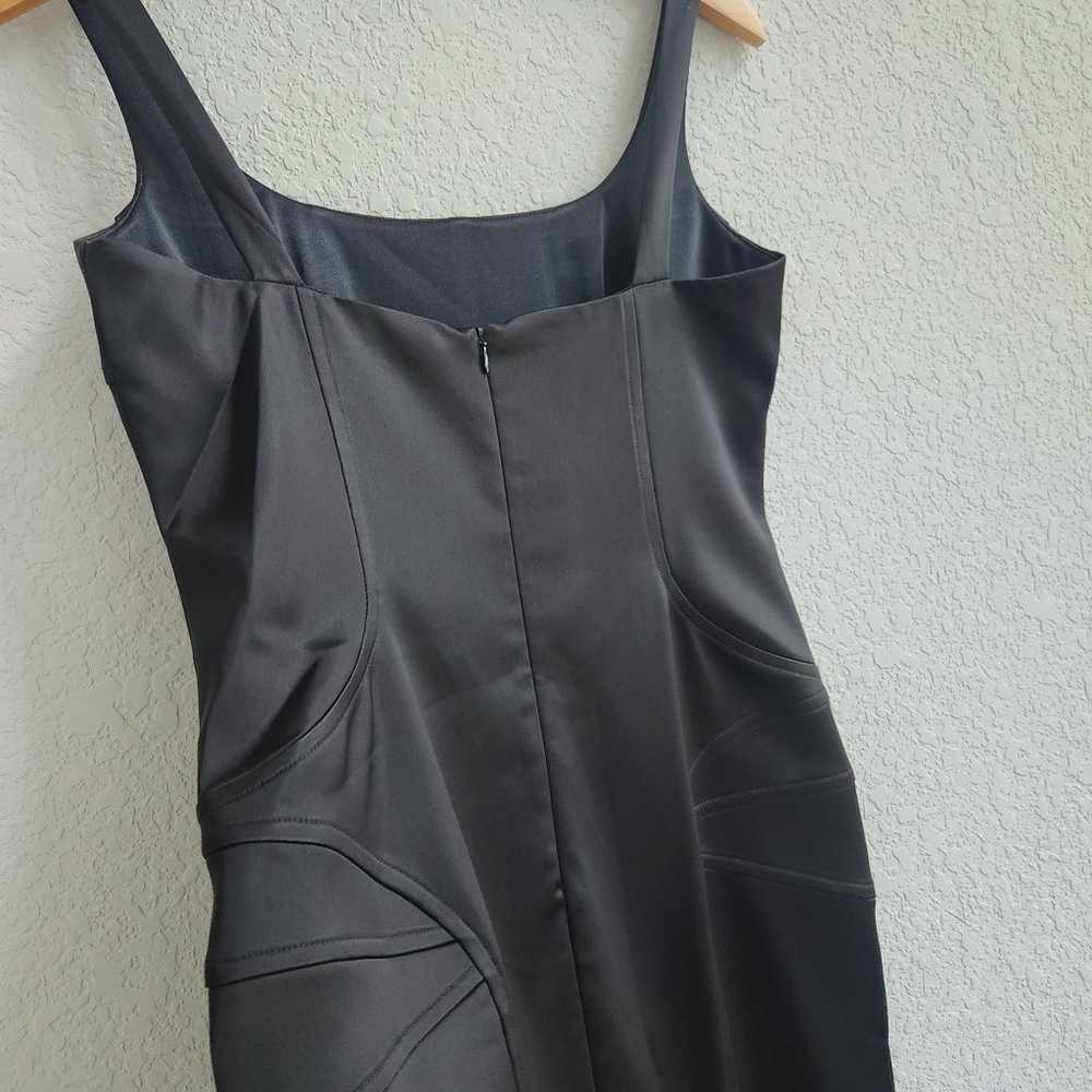 David Meister Black Satin Sleeveless Low Back Bod… - image 5