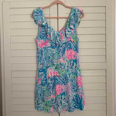 Lilly Pulitzer Alessa Romper Sink Or Swim M