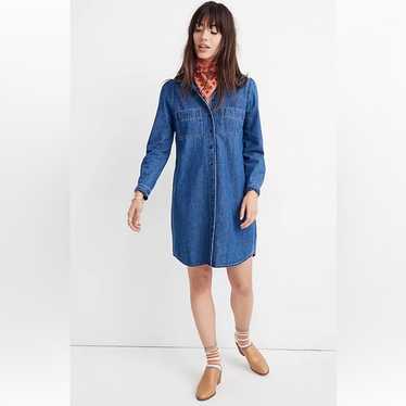 Madewell Denim Puff-Sleeve Shirtdress