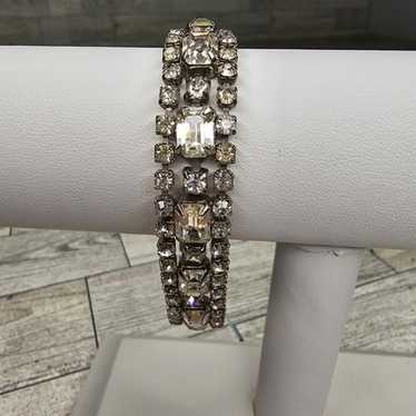 1950's-1960's Vintage Rhinestone Statement Bracel… - image 1