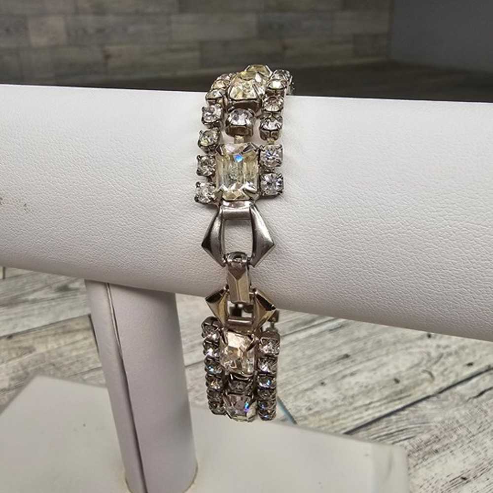 1950's-1960's Vintage Rhinestone Statement Bracel… - image 8