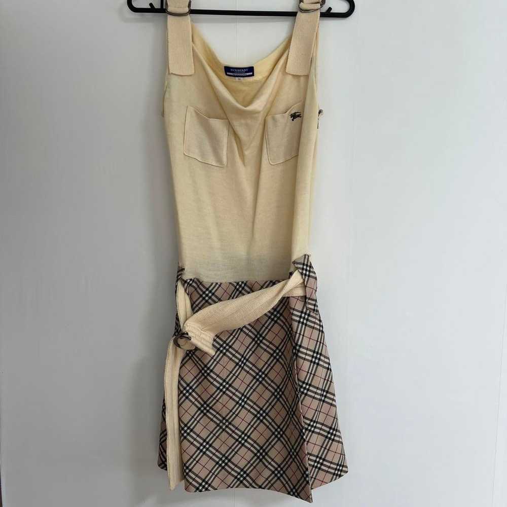 BURBERRY BLUE LABEL Dress Size 38 Beige Check Pat… - image 6