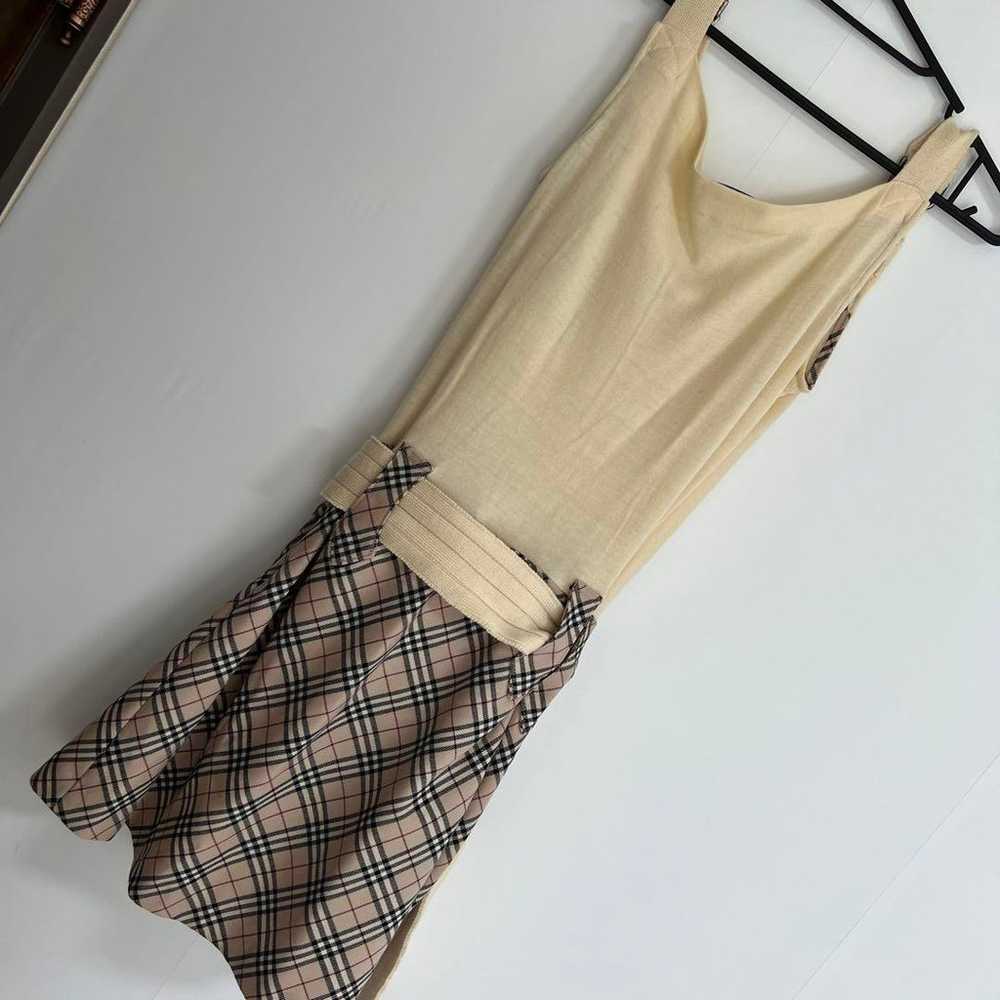 BURBERRY BLUE LABEL Dress Size 38 Beige Check Pat… - image 7