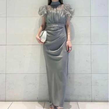 Elegant party dress with frill sleeves. - image 1