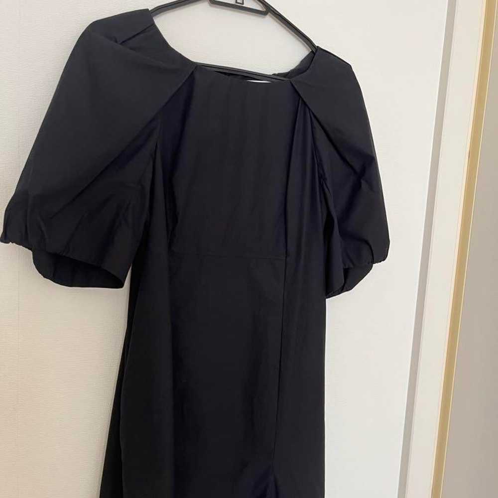 Jil Sander, Navy Blue Balloon Sleeve Below the Kn… - image 2