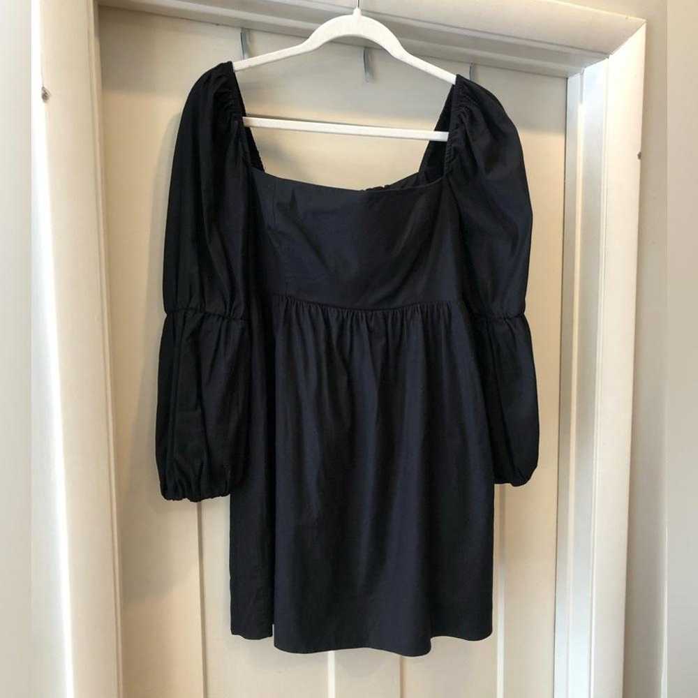 Reformation Michaela babydoll black long sleeve s… - image 5