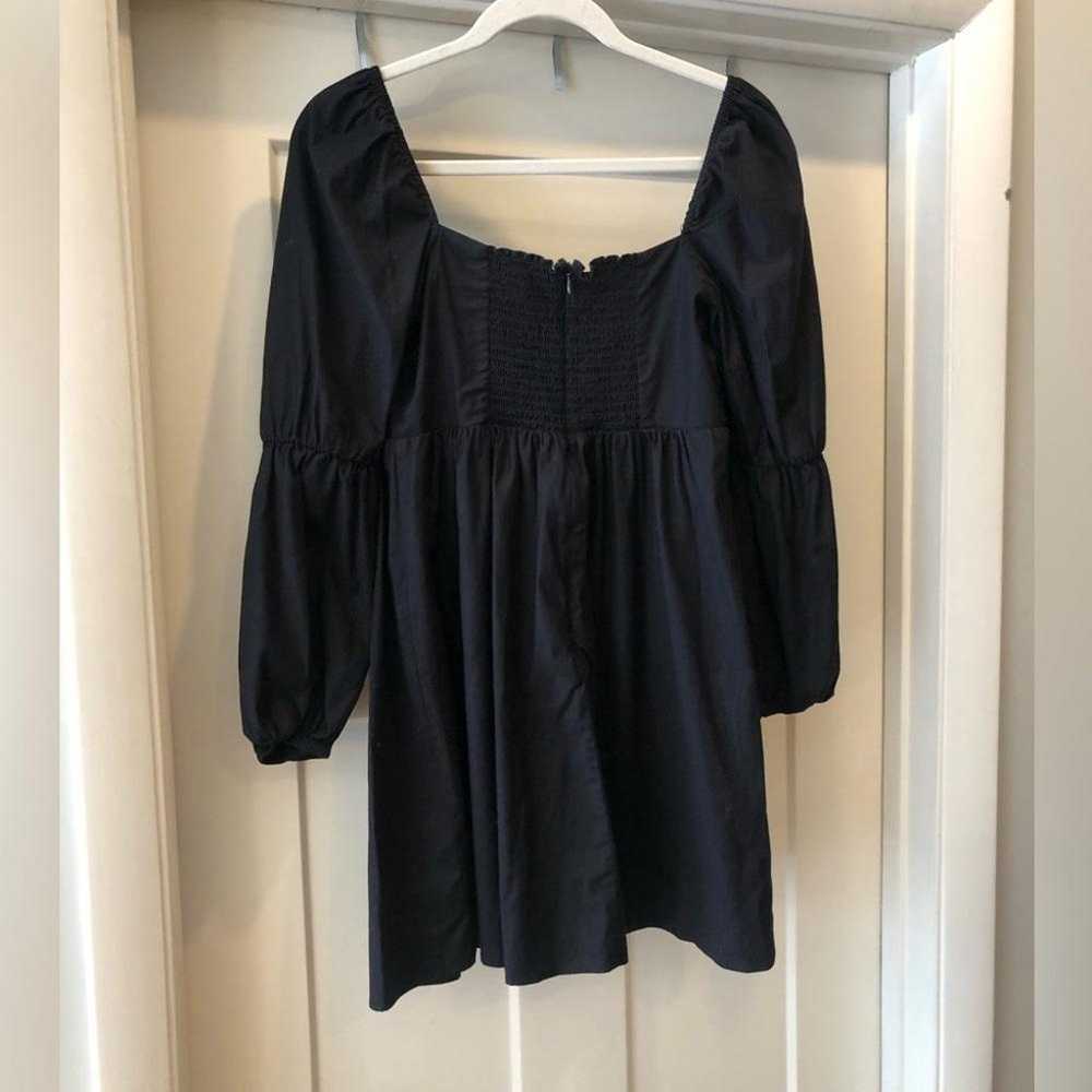 Reformation Michaela babydoll black long sleeve s… - image 8