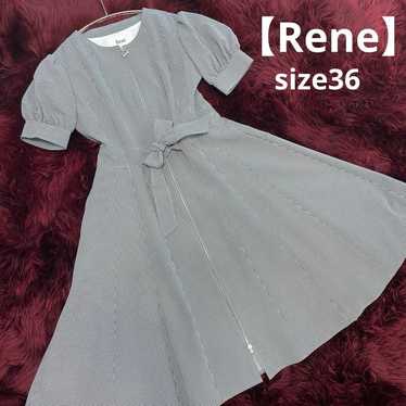 【Rene】36 One-piece Checkered Skirt Front-Opening … - image 1