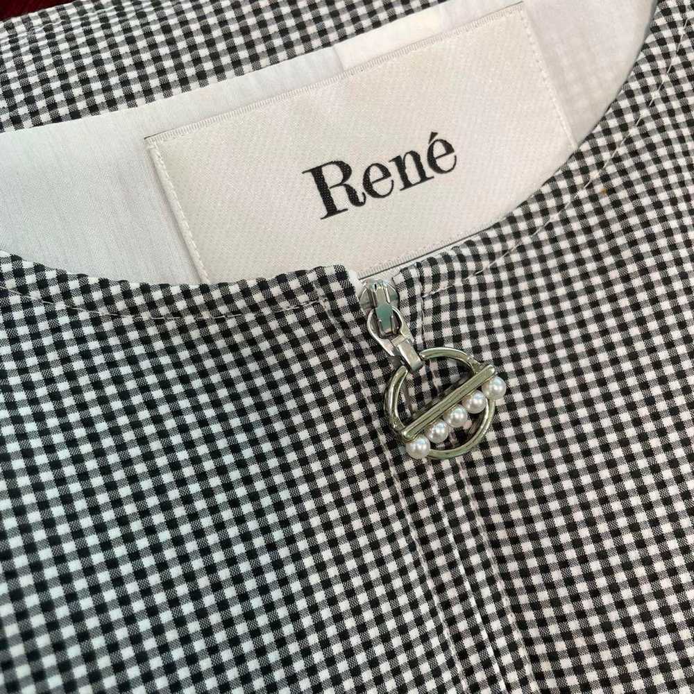 【Rene】36 One-piece Checkered Skirt Front-Opening … - image 9