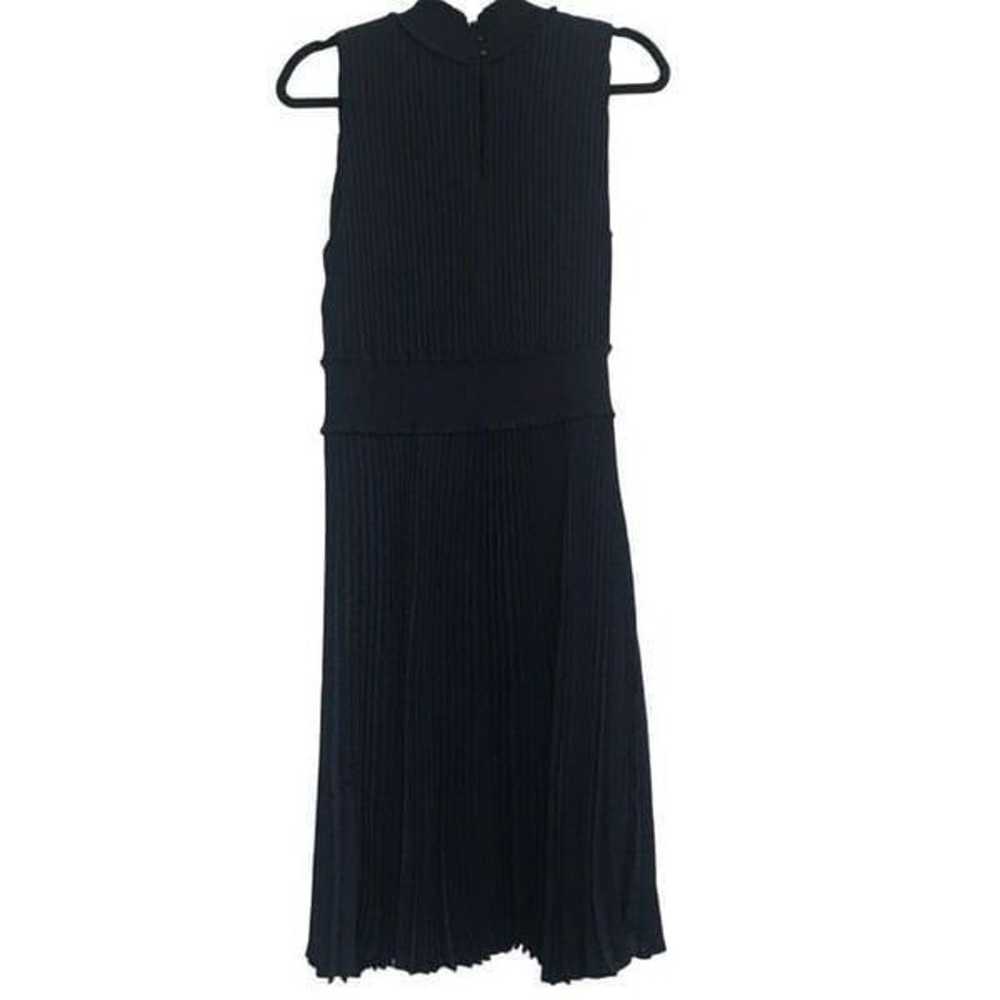 Nanette navy silk pleated dress - image 10