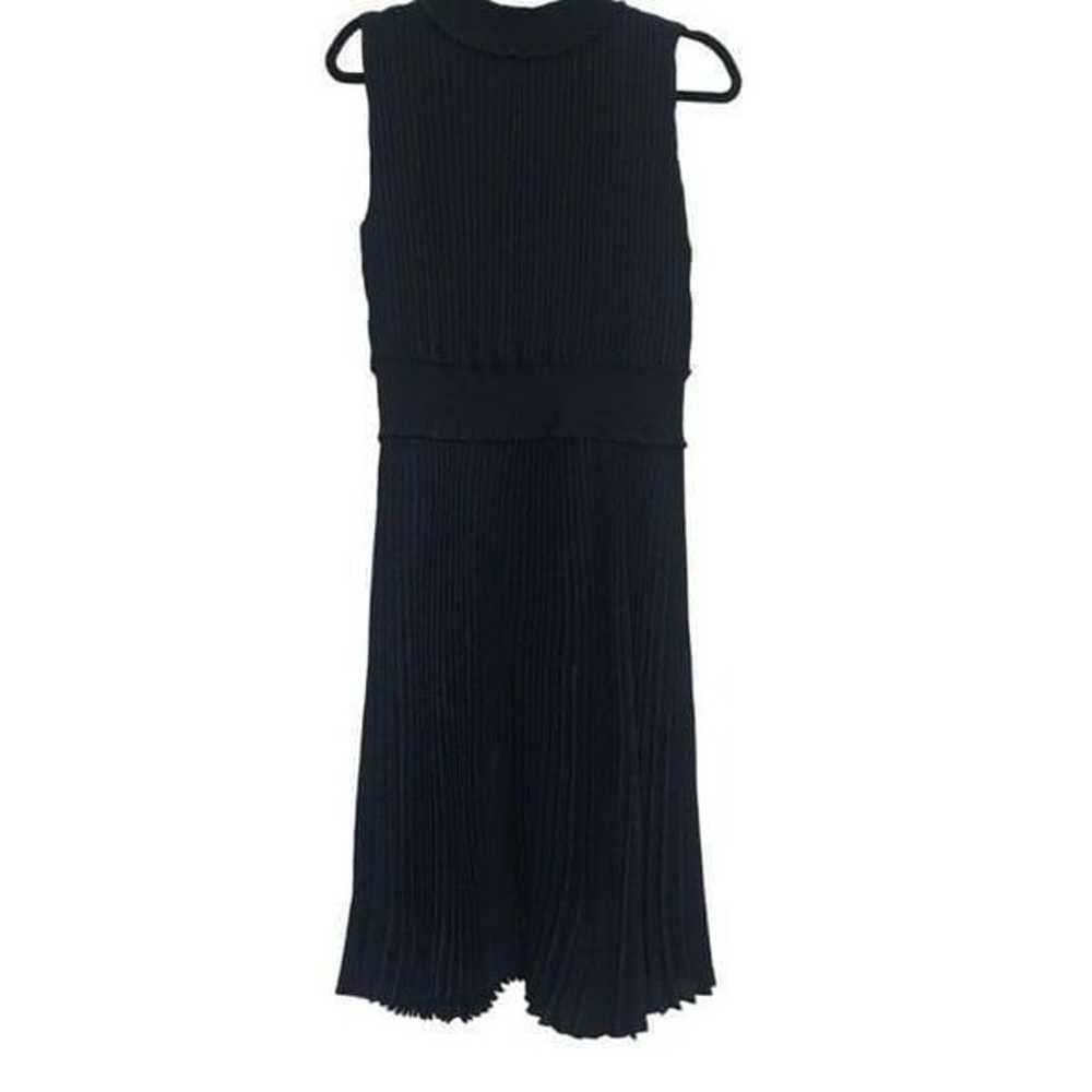 Nanette navy silk pleated dress - image 2