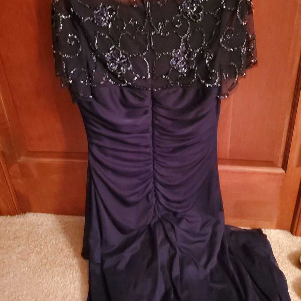 Formal maxi dress, chiffon beaded full length, sz… - image 2