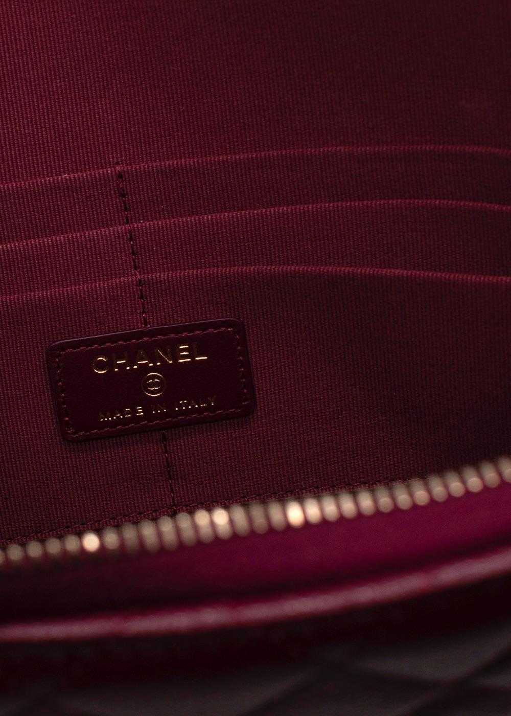 Managed by hewi Chanel Burgundy Caviar Leather Fl… - image 5