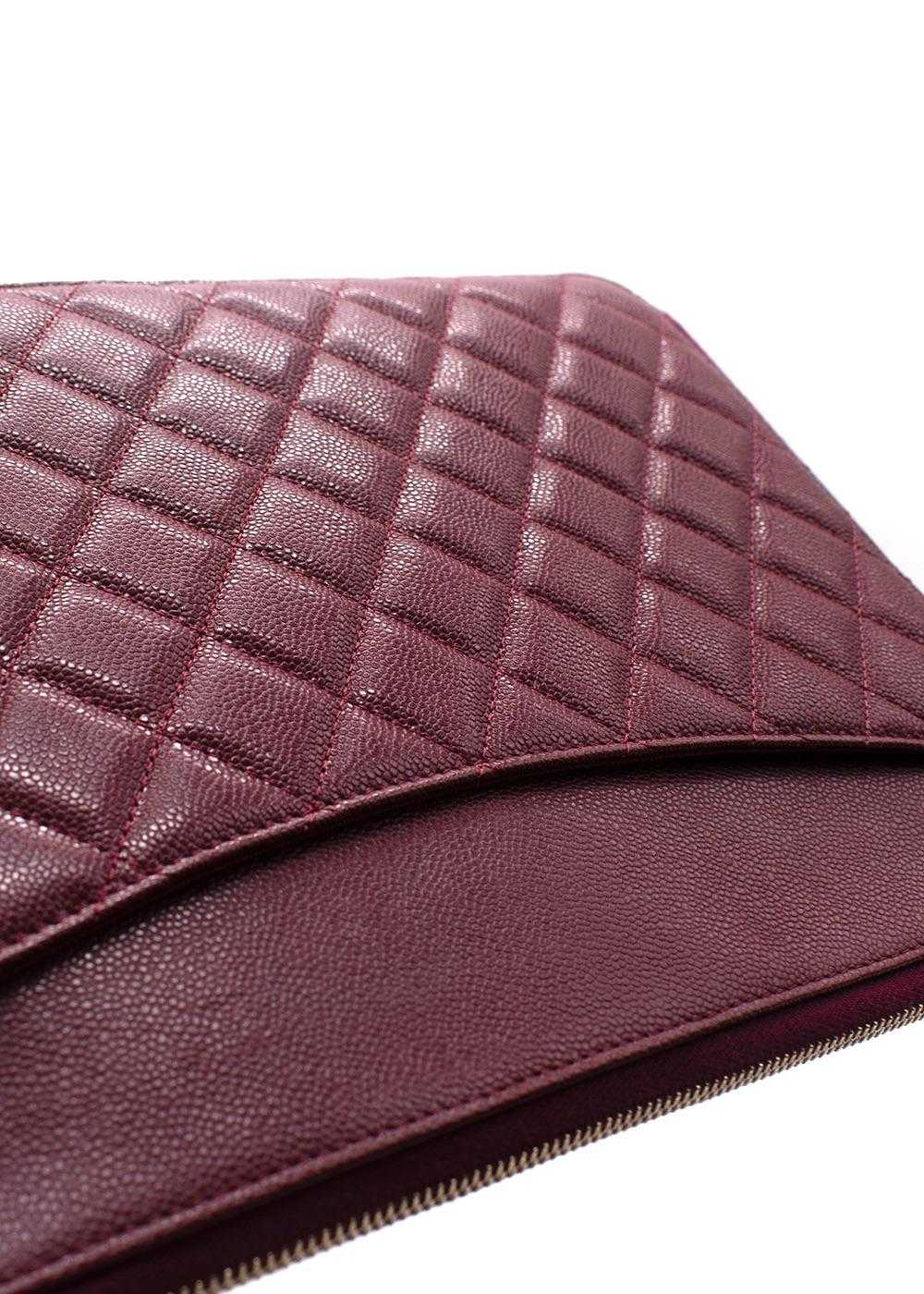 Managed by hewi Chanel Burgundy Caviar Leather Fl… - image 7