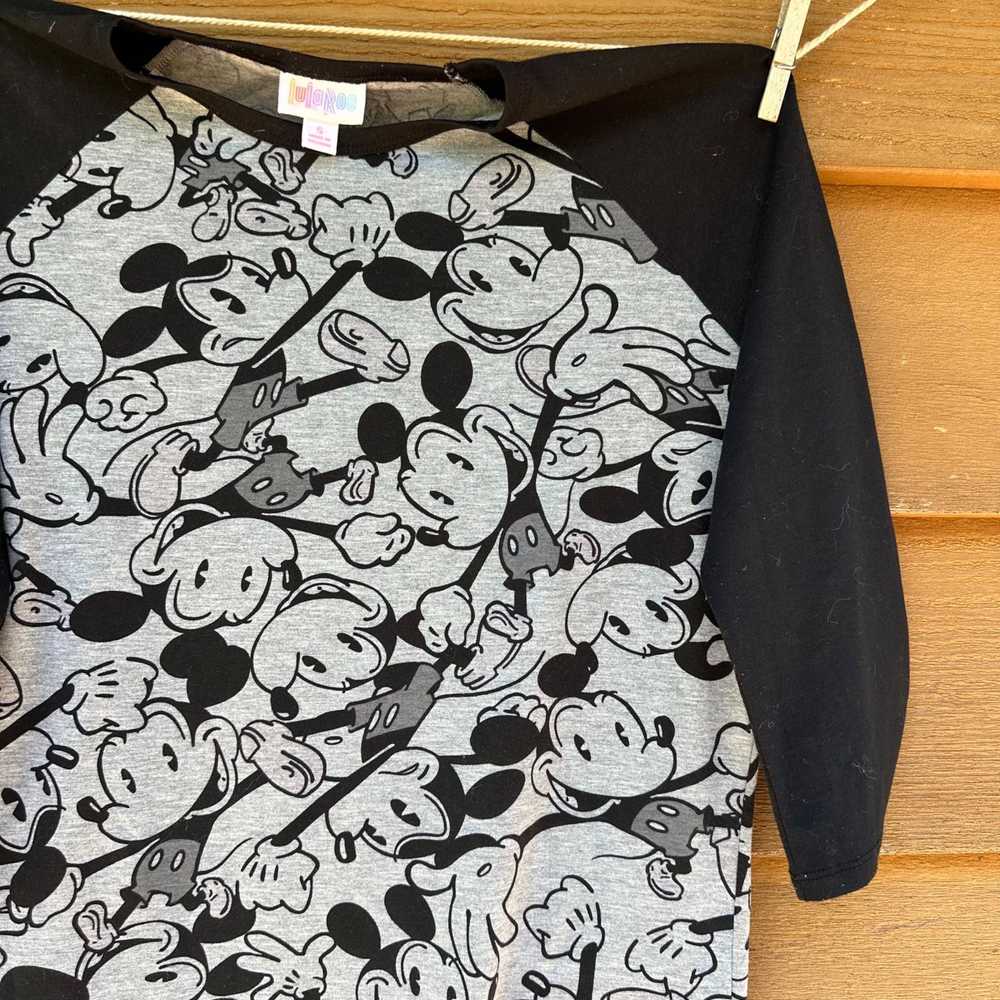 Other LulaRoe Mickey Mouse Top Black Gray 3/4 Sle… - image 3