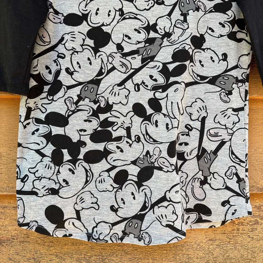 Other LulaRoe Mickey Mouse Top Black Gray 3/4 Sle… - image 4