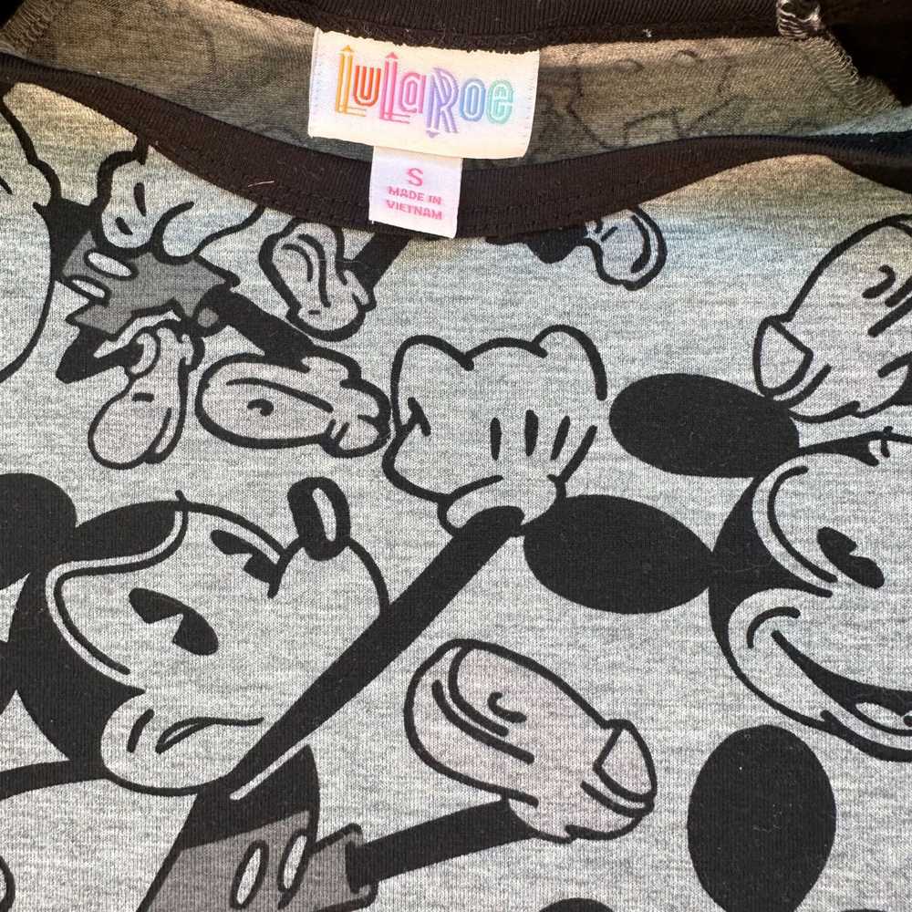 Other LulaRoe Mickey Mouse Top Black Gray 3/4 Sle… - image 5