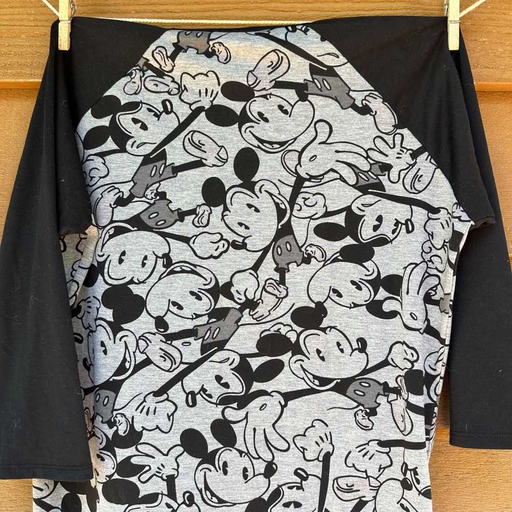 Other LulaRoe Mickey Mouse Top Black Gray 3/4 Sle… - image 8