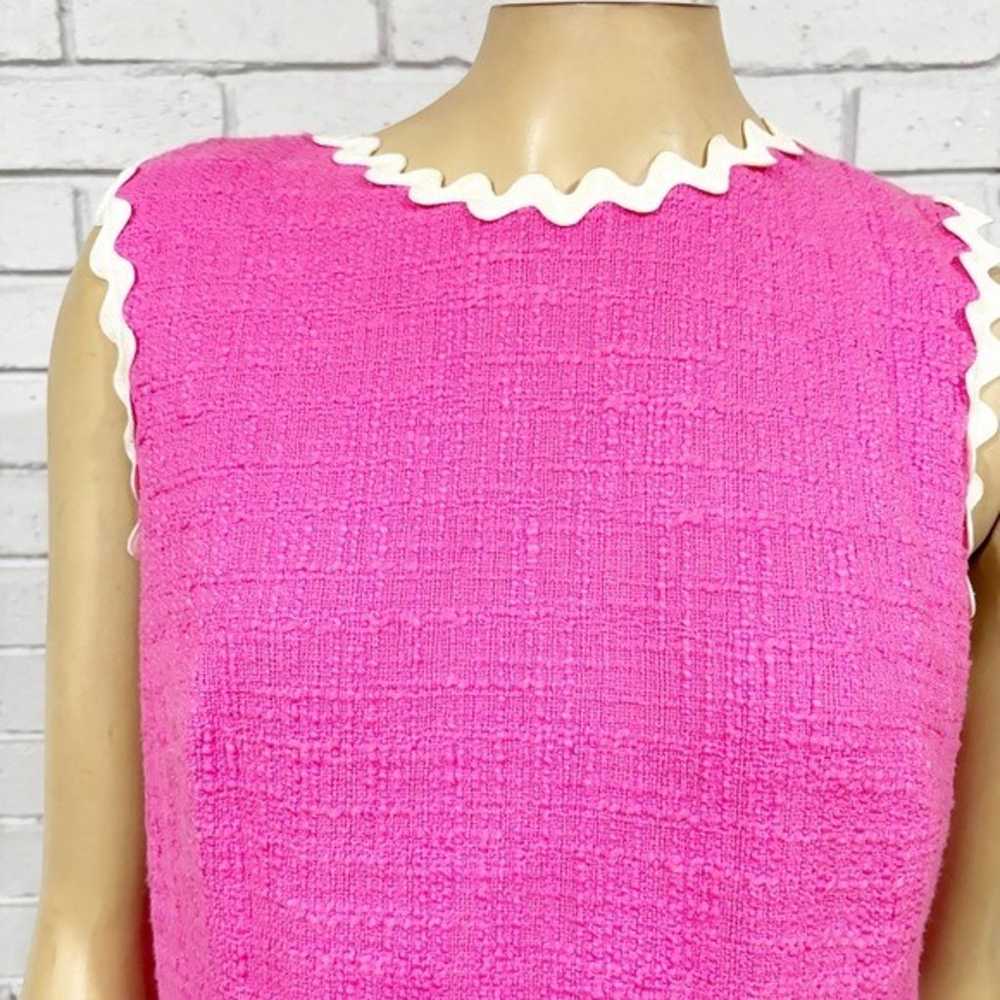 J.Crew Women’s Pink Tweed Sheath Dress - Size 14 - image 3