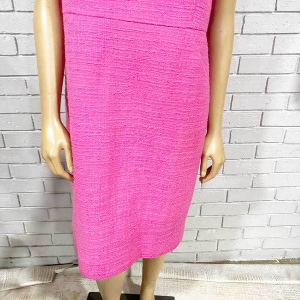 J.Crew Women’s Pink Tweed Sheath Dress - Size 14 - image 4