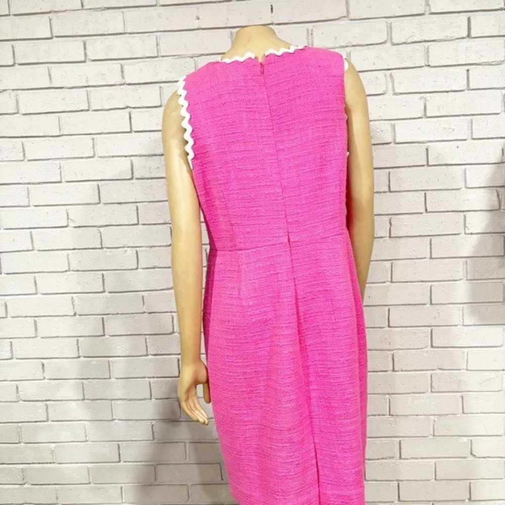 J.Crew Women’s Pink Tweed Sheath Dress - Size 14 - image 8