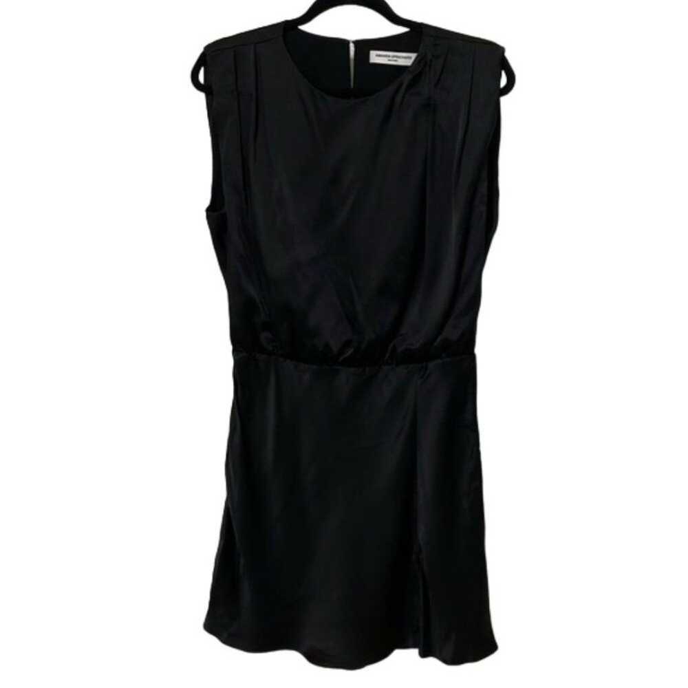 Amanda Uprichard Black Silk Mini Cocktail Dress W… - image 1