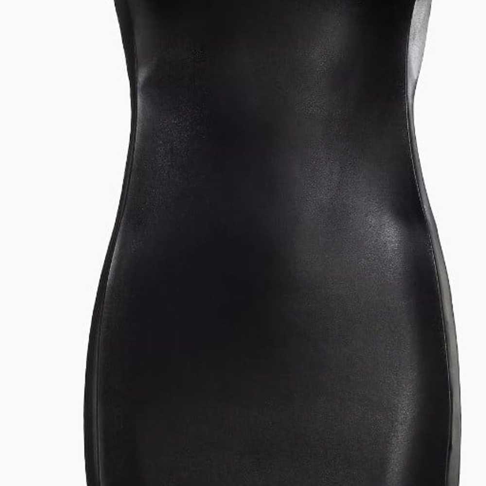 Alice and olivia faux leather black 12 dress - image 3