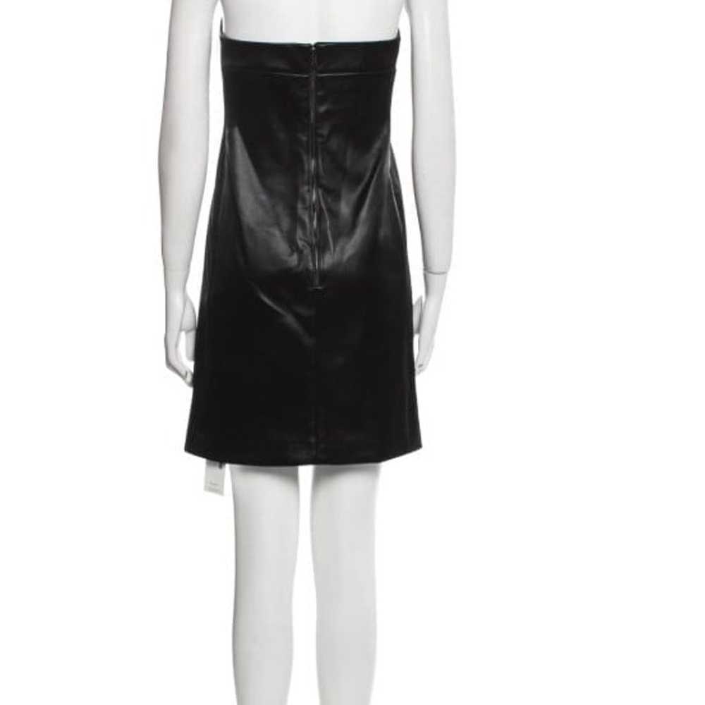 Alice and olivia faux leather black 12 dress - image 5