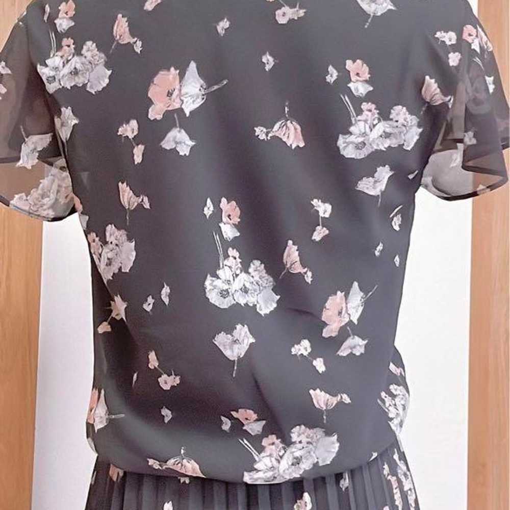 Laura Ashley Floral Chiffon Dress Size 11 - image 4