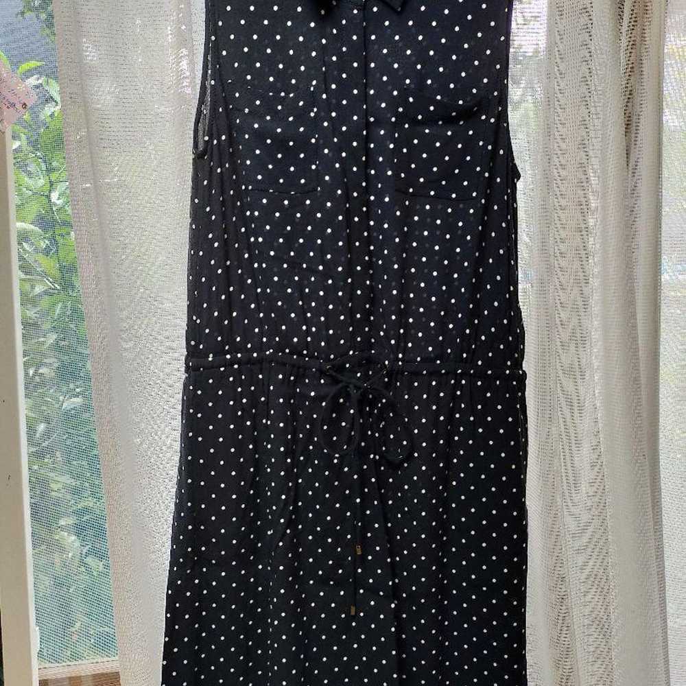 Banana Republic navy polka dot dress. - image 1