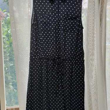 Banana Republic navy polka dot dress. - image 1