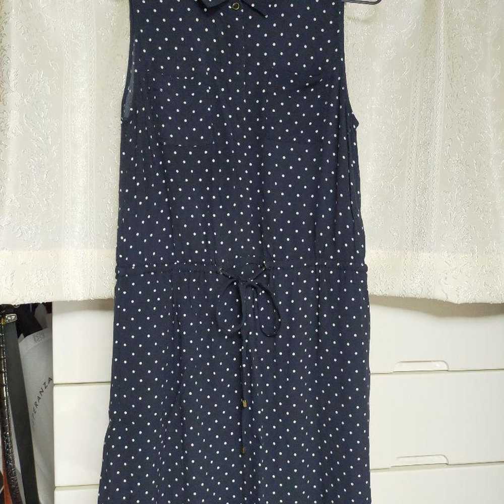 Banana Republic navy polka dot dress. - image 2