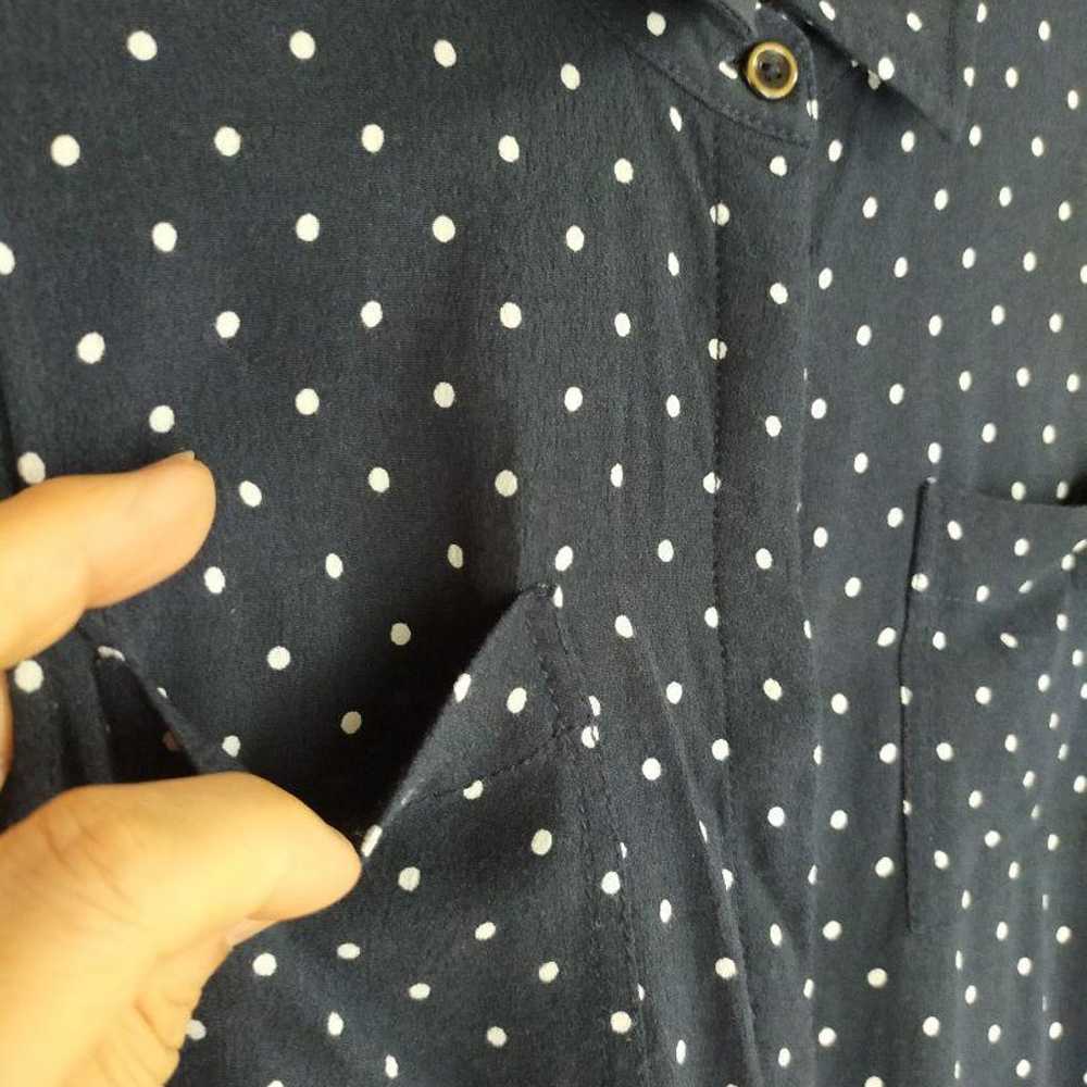 Banana Republic navy polka dot dress. - image 5