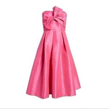 1901 Bow Front Strapless Taffeta Cocktail Dress s… - image 1