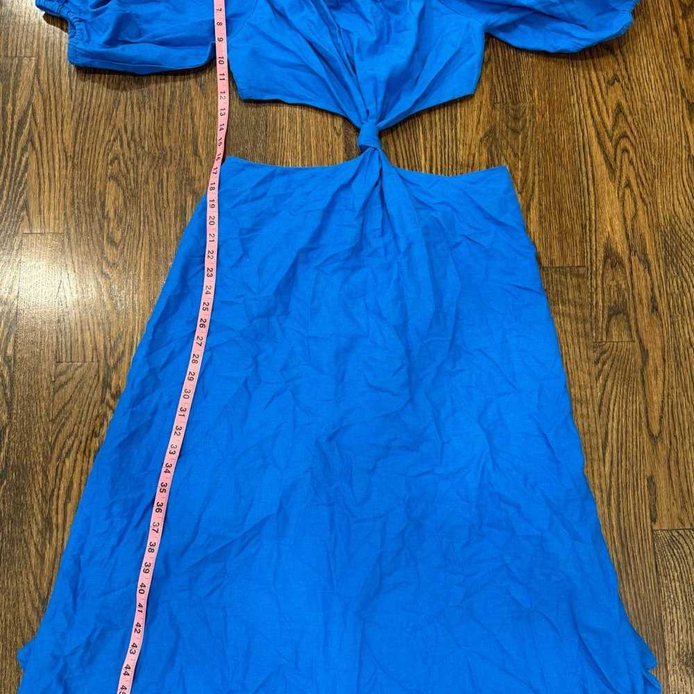 Farm Rio Blue Knot Midi Dress Large  EUC - image 6