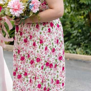 Floral Maxi Dress, Floral bridesmaids dress - image 1