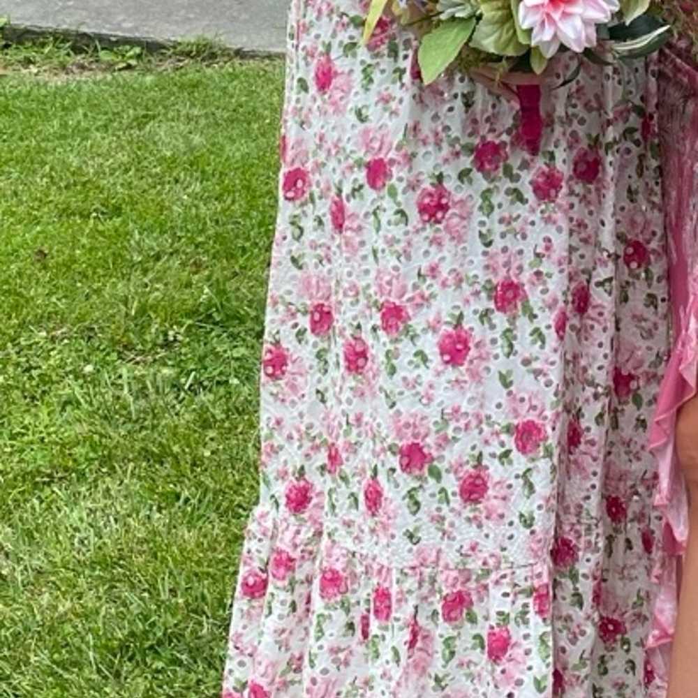 Floral Maxi Dress, Floral bridesmaids dress - image 4