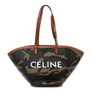 CELINE Canvas Calfskin Camouflage Large Couffin Lo