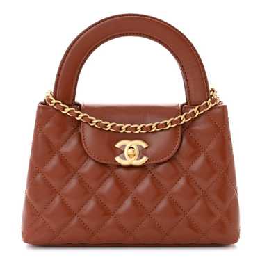 CHANEL Shiny Aged Calfskin Quilted Nano Kelly Sho… - image 1