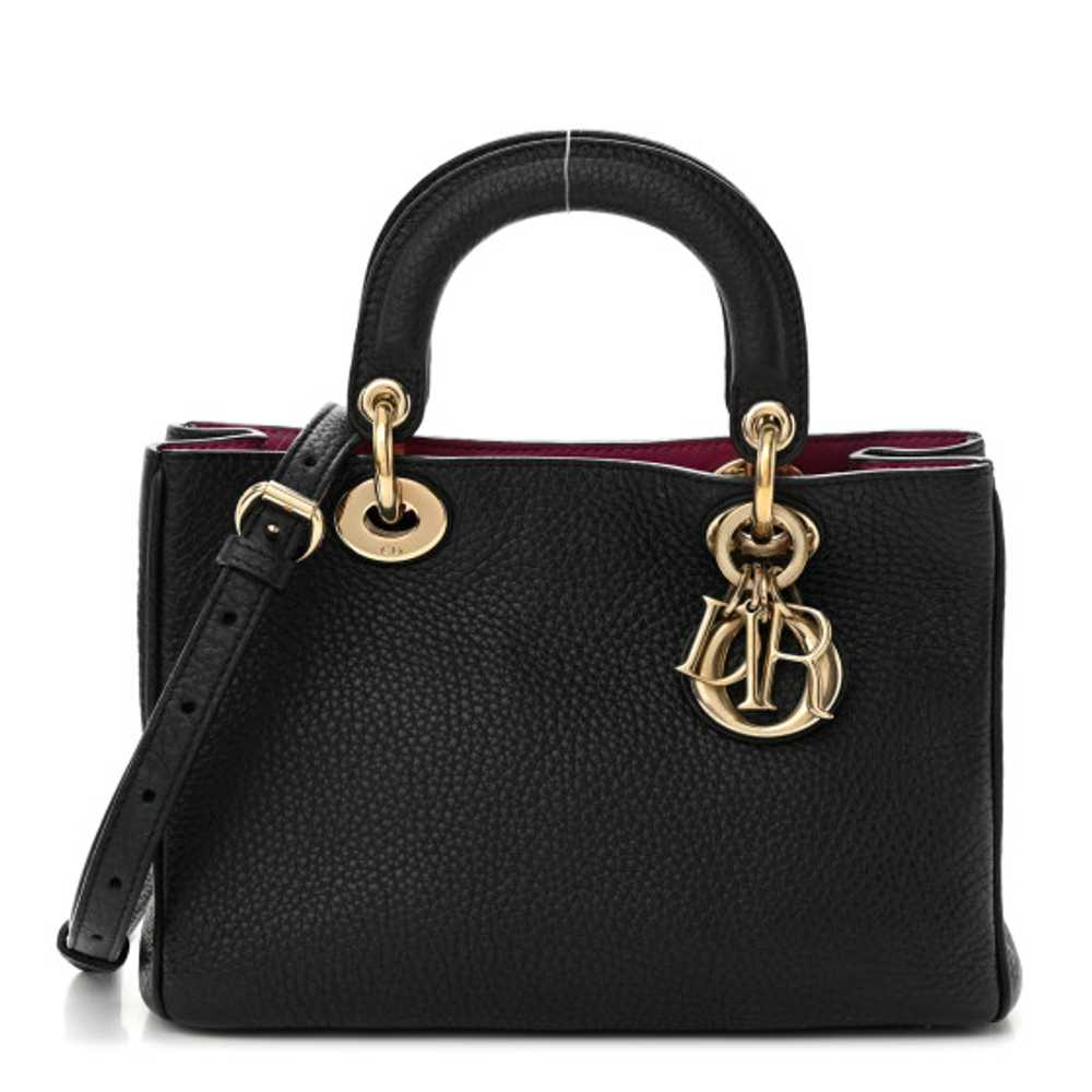 CHRISTIAN DIOR Bullcalf Small Diorissimo Tote Bla… - image 1