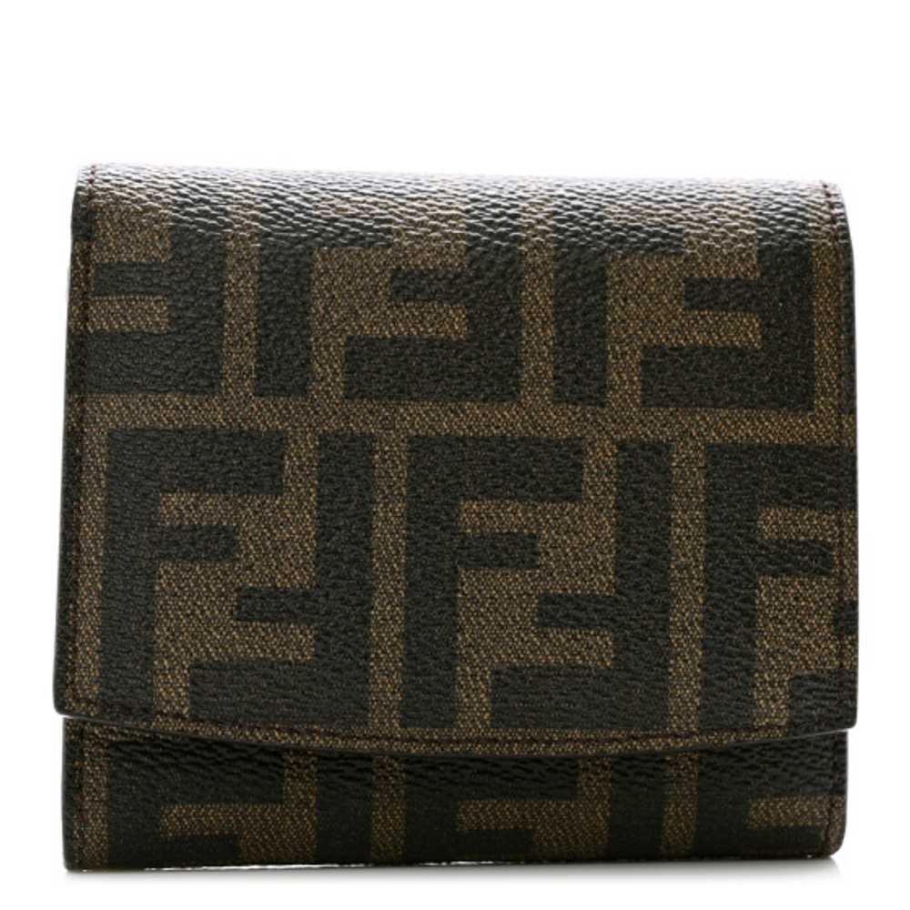 Fendi Vitello Elite Zucca Compact Wallet Tobacco - image 1