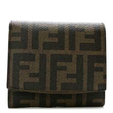 Fendi Vitello Elite Zucca Compact Wallet Tobacco - image 1