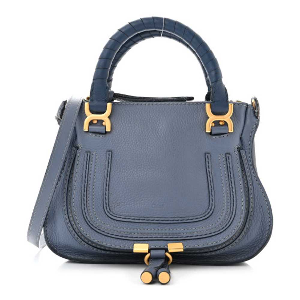 CHLOE Calfskin Small Marcie Satchel Shady Cobalt - image 1