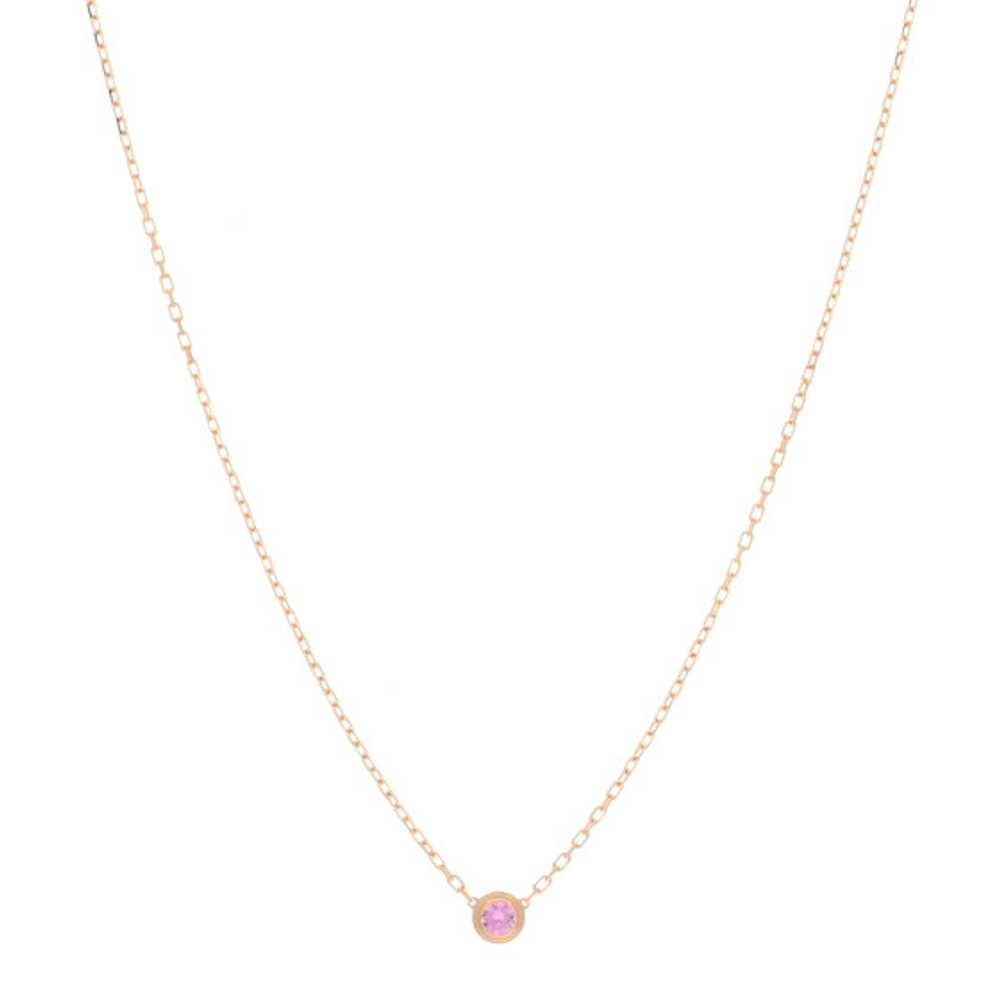 CARTIER 18K Pink Gold Pink Sapphire D'Amour Penda… - image 1