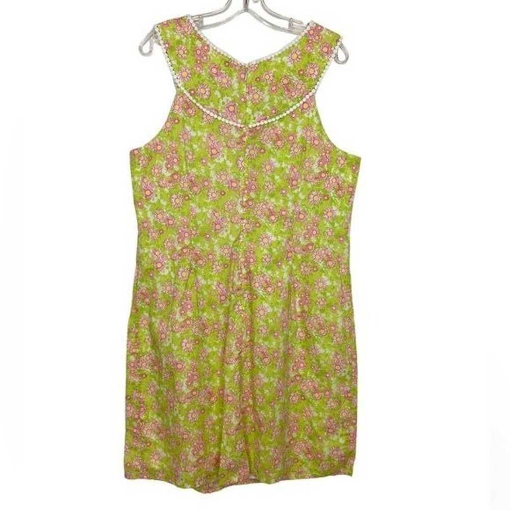 Lilly Pulitzer Floral Dress Floral Pink Green Yok… - image 2