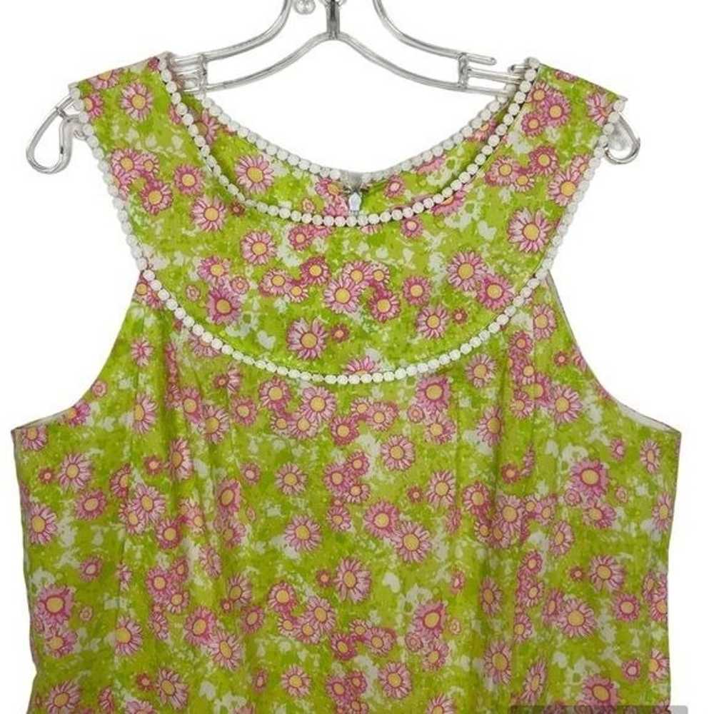 Lilly Pulitzer Floral Dress Floral Pink Green Yok… - image 3